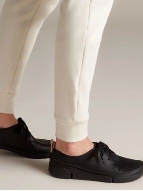 Clarks Trigenic Tri Clara Black Leather Lace Up  Shoes Size 9.5 M